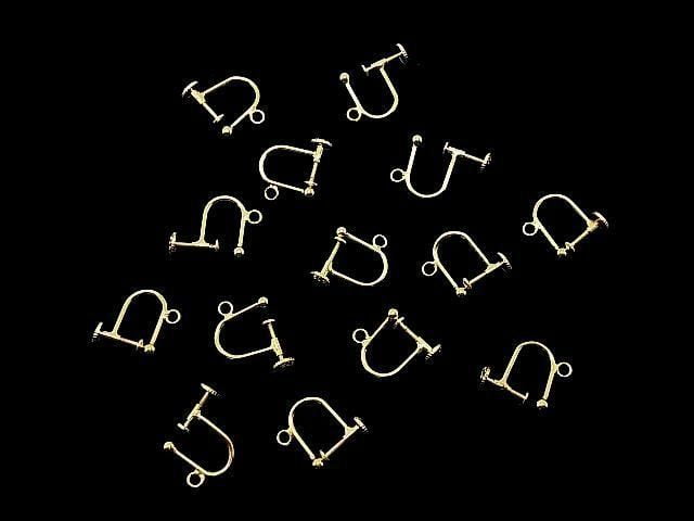 [Video] Silver925 Earring Parts with Ring, 18KGP, 1 Pair (2 Pieces)