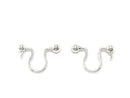Silver925 Non-pierced Earrings (Earrings) with Ring, No Coating, 1 Pair (2 Pieces)