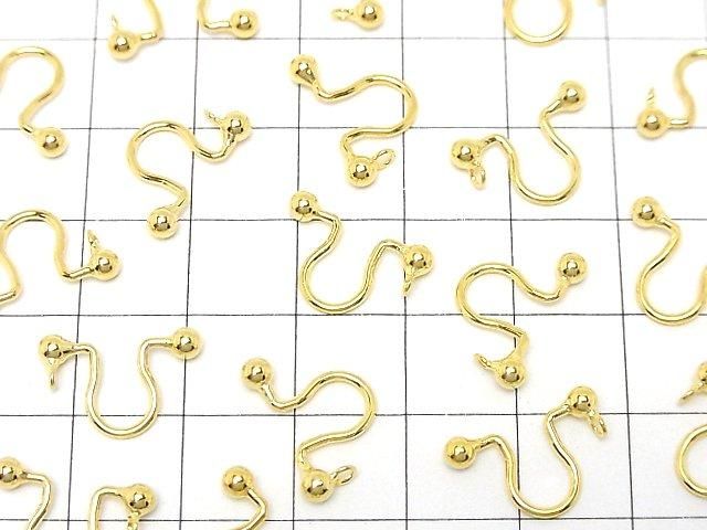 Silver925 Non-Pierced Earrings with Ring, 18KGP, 1 Pair (2 Pieces)