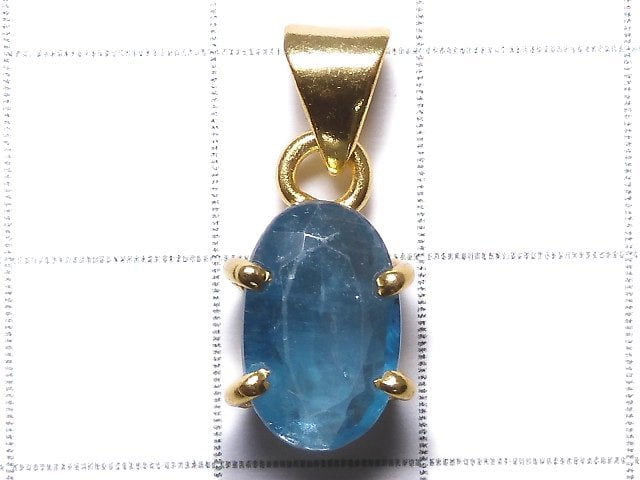 [Video][One of a kind] Indigo Blue Kyanite AAA- Pendant 18KGP NO.22