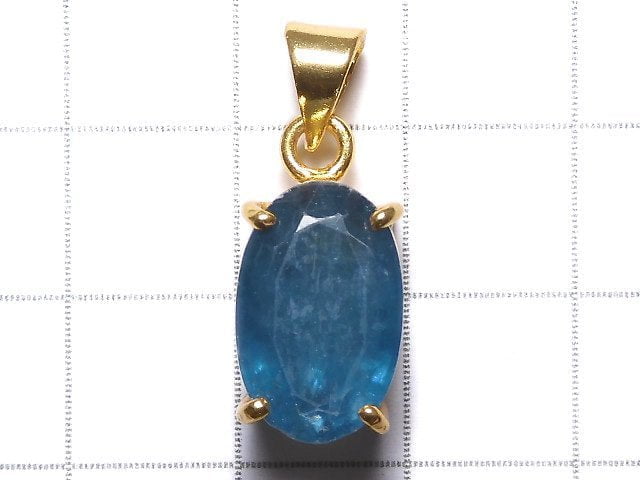 [Video][One of a kind] Indigo Blue Kyanite AAA- Pendant 18KGP NO.26