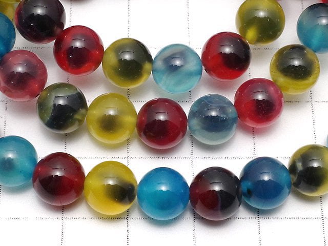 [Video] Multicolor Tapioca Agate (Govia Gate) Round 8mm Bracelet