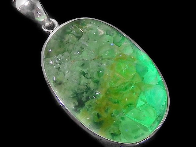 [Video][One of a kind] High Quality Hyalite Opal AAA- Pendant Silver925 NO.4