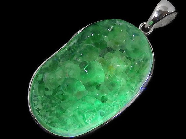 [Video][One of a kind] High Quality Hyalite Opal AAA- Pendant Silver925 NO.6