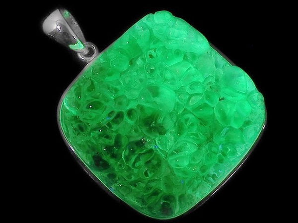 [Video][One of a kind] High Quality Hyalite Opal AAA- Pendant Silver925 NO.8