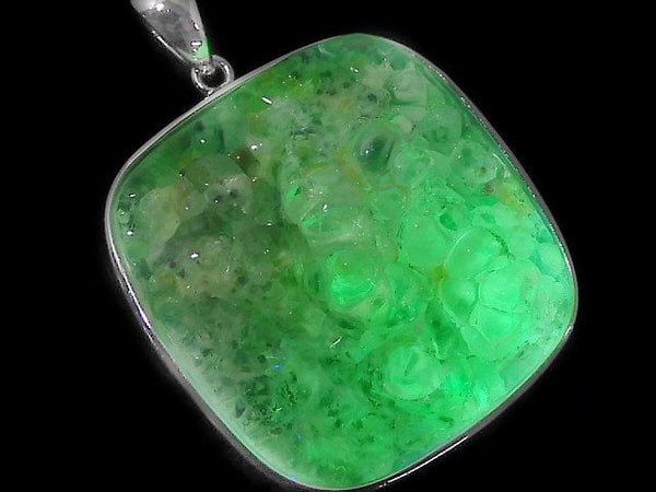 [Video][One of a kind] High Quality Hyalite Opal AAA- Pendant Silver925 NO.10