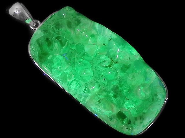 [Video][One of a kind] High Quality Hyalite Opal AAA- Pendant Silver925 NO.11