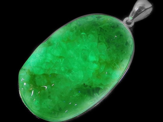 [Video][One of a kind] High Quality Hyalite Opal AAA- Pendant Silver925 NO.12