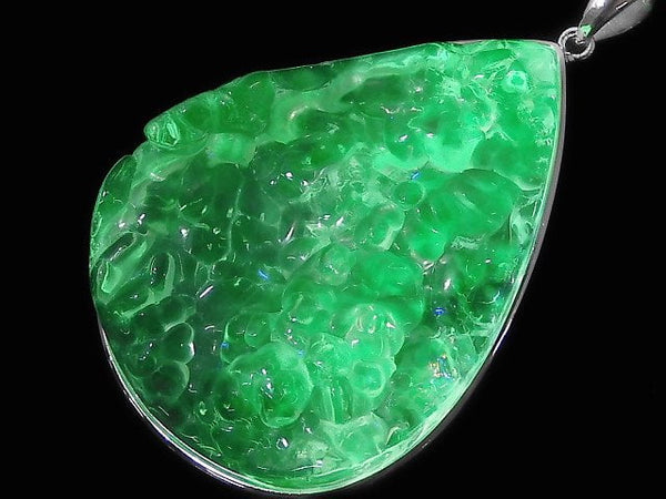 [Video][One of a kind] High Quality Hyalite Opal AAA- Pendant Silver925 NO.15