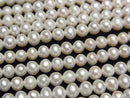 [Video] Fresh Water Pearl AAA- White Semi Round-Potato 4mm 1strand beads (aprx.15inch/38cm)