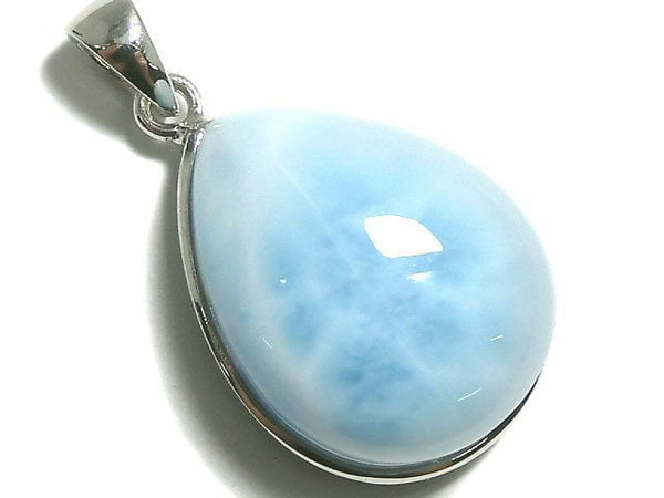 [Video][One of a kind] Larimar Pectolite AAA- Pendant Silver925 NO.153