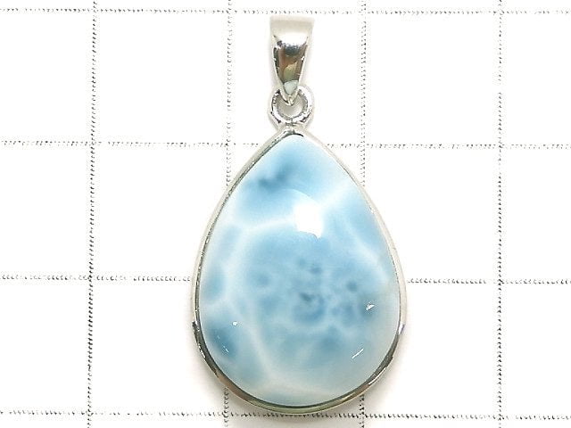 [Video][One of a kind] Larimar Pectolite AAA- Pendant Silver925 NO.154