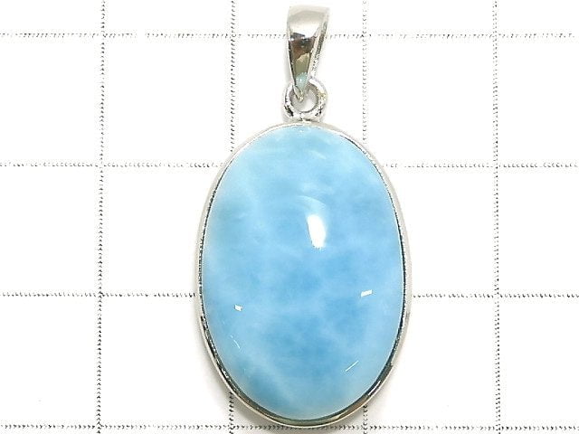 [Video][One of a kind] Larimar Pectolite AAA- Pendant Silver925 NO.157