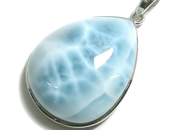 [Video][One of a kind] Larimar Pectolite AAA- Pendant Silver925 NO.158