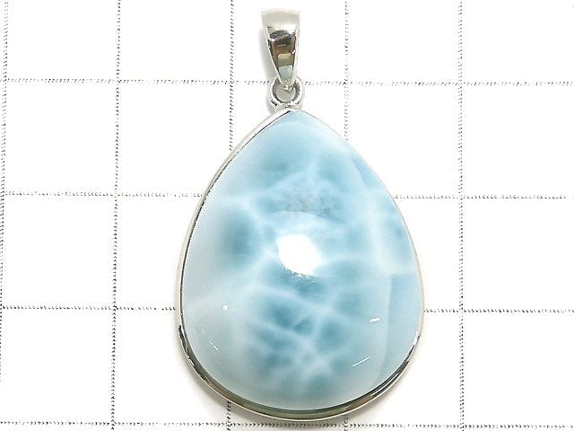 [Video][One of a kind] Larimar Pectolite AAA- Pendant Silver925 NO.158