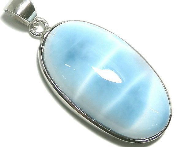 [Video][One of a kind] Larimar Pectolite AAA- Pendant Silver925 NO.159