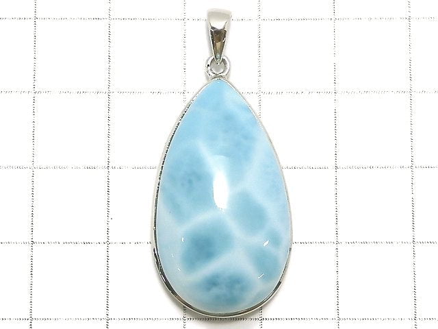 [Video][One of a kind] Larimar Pectolite AAA- Pendant Silver925 NO.160