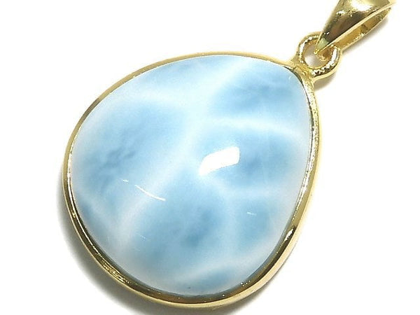 [Video][One of a kind] Larimar Pectolite AAA- Pendant 18KGP NO.166