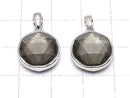 [Video] Meteorite Pendant Both Side Finish 13mm Black color Silver925