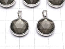 [Video] Meteorite Pendant Both Side Finish 13mm Black color Silver925