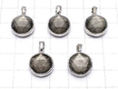 [Video] Meteorite Pendant Both Side Finish 13mm Black color Silver925