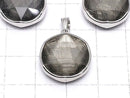 [Video] Meteorite Pendant Both Side Finish 17mm Black color Silver925