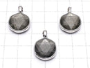 [Video] Meteorite Pendant Both Side Finish 17mm Black color Silver925