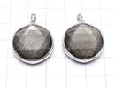 [Video] Meteorite Pendant Both Side Finish 22mm Black color Silver925