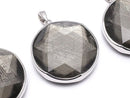 [Video] Meteorite Pendant Both Side Finish 27mm Black color Silver925