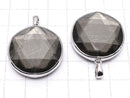 [Video] Meteorite Pendant Both Side Finish 27mm Black color Silver925