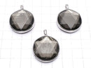 [Video] Meteorite Pendant Both Side Finish 27mm Black color Silver925