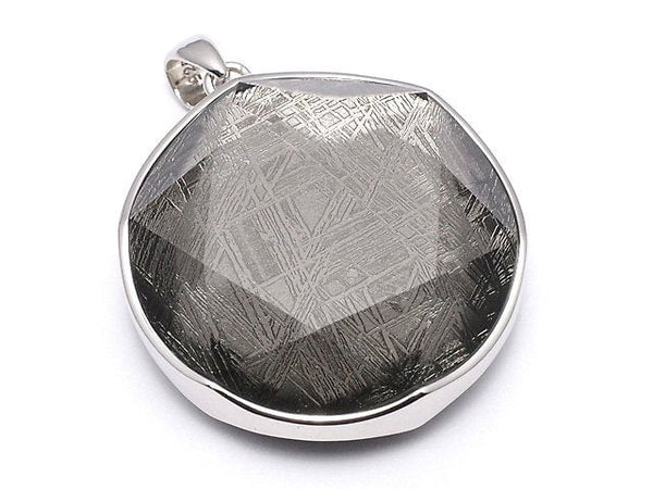 [Video] Meteorite Pendant Both Side Finish 32mm Black color Silver925