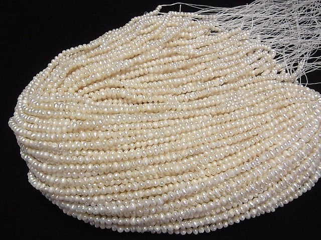 [Video] Fresh Water Pearl AA White Potato 4-4.5mm 1strand beads (aprx.13inch/33cm)