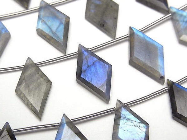 [Video]High Quality Blue Labradorite AAA- Diamond Shape 1strand (8pcs)