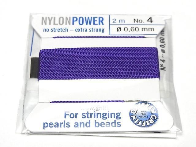 Griffin Cord (Nylon Bead Cord Thread) [0.50mm-0.60mm] Amethyst 1pc