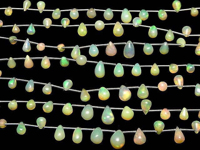 [Video]High Quality Ethiopian Opal AA++ Drop (Smooth) 1strand (18pcs)