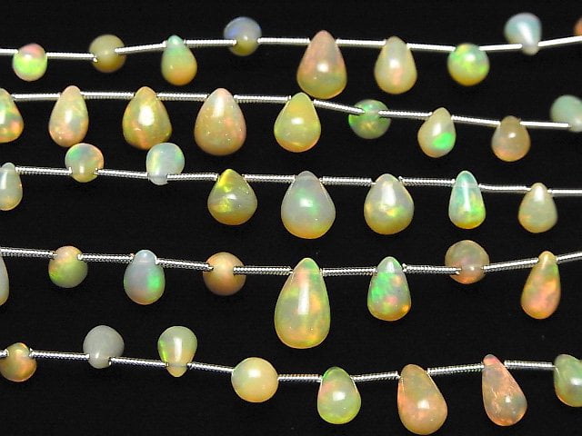 [Video]High Quality Ethiopian Opal AA++ Drop (Smooth) half or 1strand (18pcs)