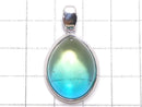 [Video][One of a kind] Blue color Amber Pendant Silver925 NO.151