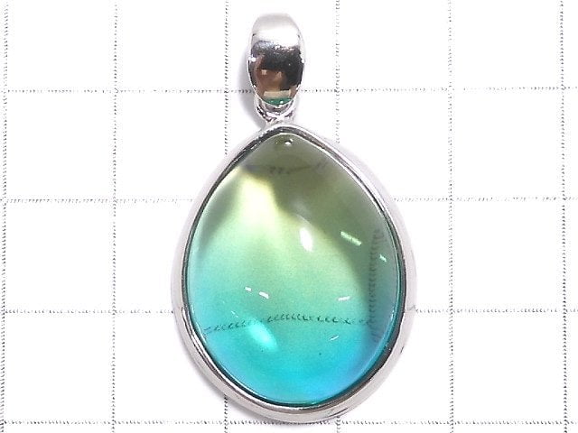 [Video][One of a kind] Blue color Amber Pendant Silver925 NO.155