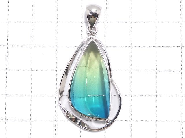 [Video][One of a kind] Blue color Amber Pendant Silver925 NO.158