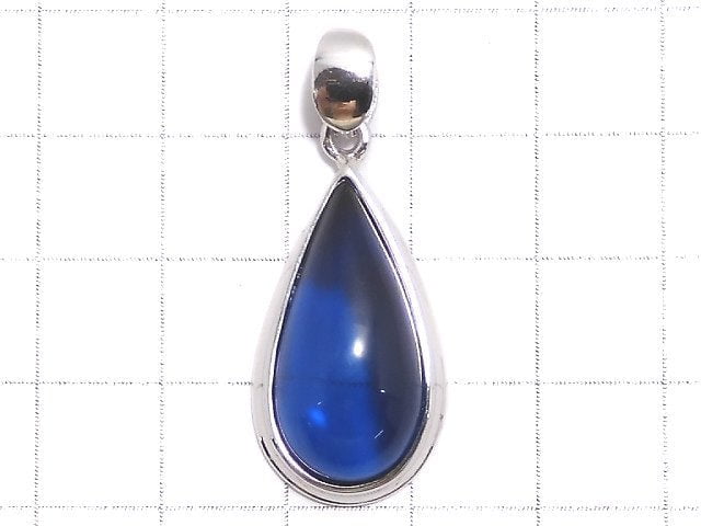 [Video][One of a kind] Blue color Amber Pendant Silver925 NO.164