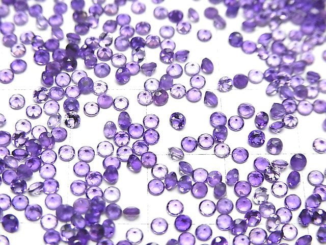 [Video]High Quality Amethyst AAA Loose stone Round Faceted 2x2mm 10pcs