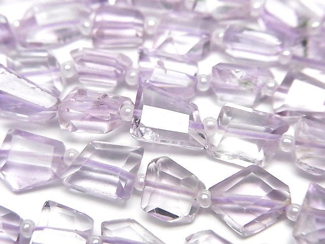 [Video]High Quality Pink Amethyst AA++ Faceted Nugget 1strand beads (aprx.13inch/33cm)