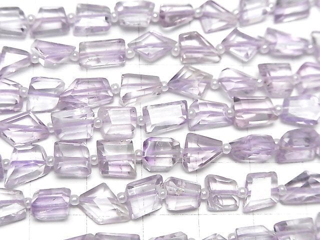 [Video]High Quality Pink Amethyst AA++ Faceted Nugget 1strand beads (aprx.13inch/33cm)