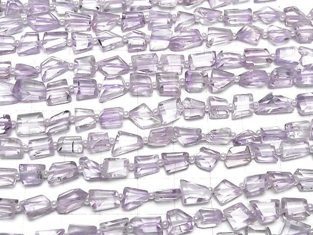 [Video]High Quality Pink Amethyst AA++ Faceted Nugget 1strand beads (aprx.13inch/33cm)