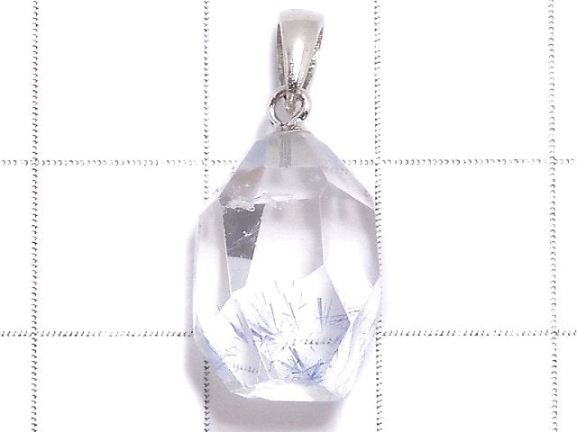 [Video][One of a kind] Dumortierite in Quartz AA++ Pendant Silver925 NO.48