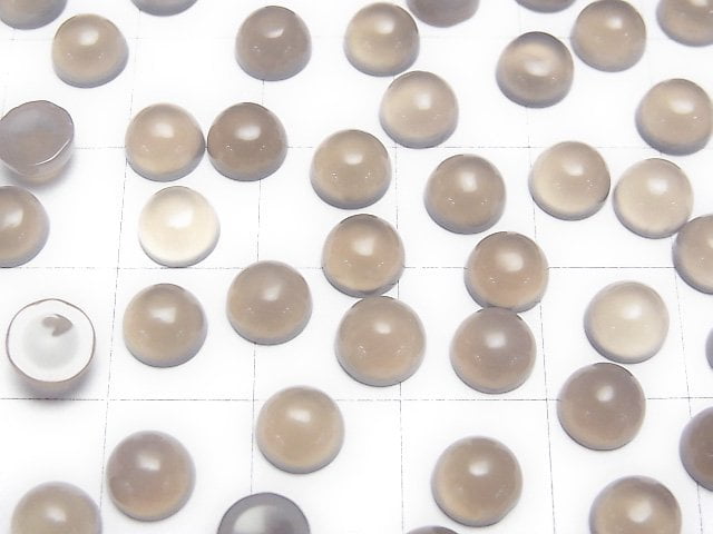 [Video] Gray Onyx AAA Round Cabochon 6x6mm 5pcs