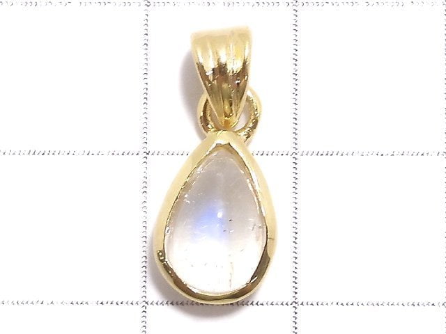 [Video][One of a kind] High Quality Rainbow Moonstone AAA Pendant 18KGP NO.92