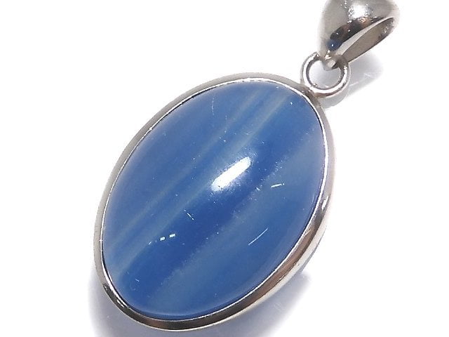 [Video][One of a kind] Natural Blue Calcite AAA Pendant Silver925 NO.41