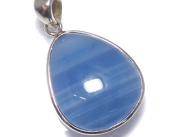 [Video][One of a kind] Natural Blue Calcite AAA Pendant Silver925 NO.43